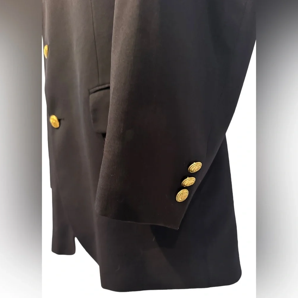 FIORI MENS‎ BLAZER NAVY BLUE GOLD BUTTONS VENTLESS CANADA 44L Long